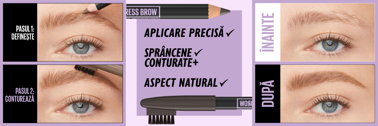Creion pentru sprancene Express Brow, 02 Blonde, 1 g, Maybelline